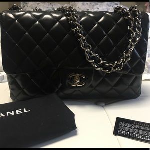 Sold! Chanel jumbo lambskin